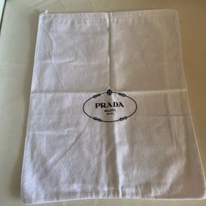Authentic New PRADA Flannel Shoe dust Storage Drowstring Bags  W 14" /H 17”Italy